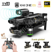 KAI ONE Pro/Max GPS Drone  8K HD Dual Camera Three-axis  Brushless Motor With 5G Wifi Quadcopter Rc Distance 1.2km - Phonesreborn