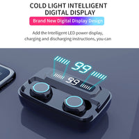 Wireless Earbuds Bluetooth V5.0 TWS Headphones LED Display With 3300mAh Power Bank Headsets With Microphone - Phonesreborn