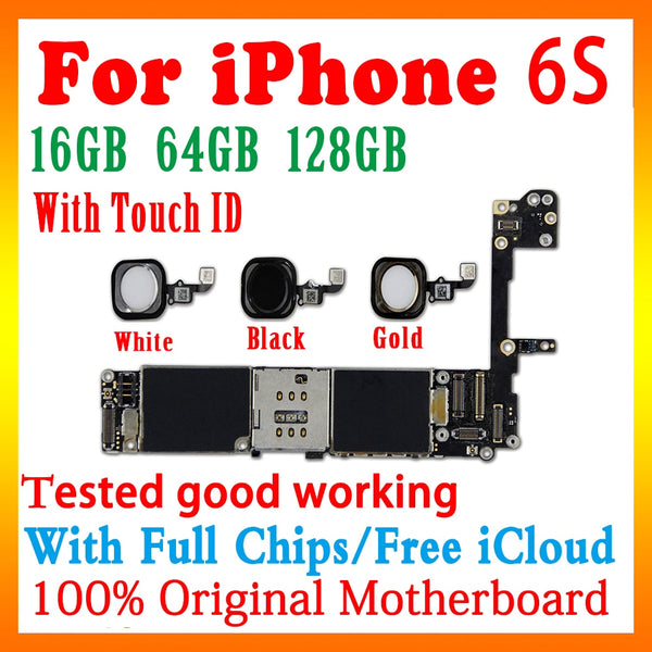 Original mainboard logicboard for iPhone 6s 4.7 inch motherboard with/without touch ID,unlocked For iPhone 6s - Phonesreborn